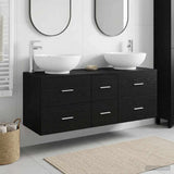 Bathroom Furniture Set 3 pcs Black 49.5 x 44.5 x 65 cm 3405908
