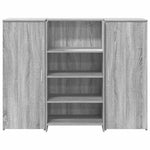 Reception Desk Grey Sonoma 135x50x103.5 cm Engineered Wood 3324192