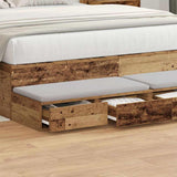 Bed Drawers Old Wood 120 x 36.5 x 16.5 cm Engineered Wood 866945