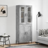 Highboard Concrete Grey 69.5x34x180 cm Engineered Wood 3198349