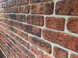 3D Wall Panels with Dark Brown Brick Design 10 pcs EPS 147197