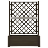 Garden Planter with Trellis 100x43x142 cm PP Mocha 313984