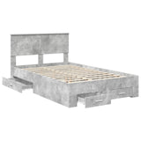 Bed Frame Concrete Grey 120 x 200 cm Engineered Wood 3410916