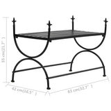 245940 Bench Vintage Style Metal 83x42x55 cm Black