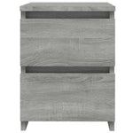 ZNTS Bedside Cabinets 2 pcs Grey Sonoma 30x30x40 cm Engineered Wood 815330