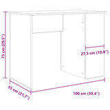 Desk Artisan Oak 100x55x75 cm Engineered Wood 855857