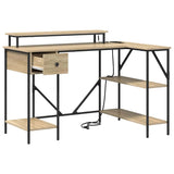Desk with Drawer Sonoma Oak 120 x 79 x 86.5 cm Engineered Wood 859401