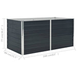 Raised Garden Bed Anthracite 160x80x77 cm Galvanised Steel 45722