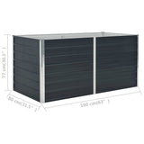 Raised Garden Bed Anthracite 160x80x77 cm Galvanised Steel 45722