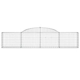 Arched Gabion Baskets 4 pcs 300x30x60/80 cm Galvanised Iron 3146487