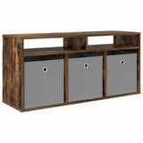 Lowboard with Drawer Smoked Oak 102 x 32 x 48.5 cm 8000592