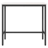 Table White 100 x 50 x 91 cm Engineered Wood and Steel 873781