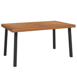 7 Piece Garden Dining Set Solid Wood Acacia and Metal 3155423