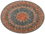 Table Orange and Grey Ceramic top and Powder-coated iron frame 46717