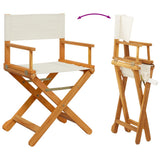 8 Piece Folding Garden Chairs Cream White Fabric 3208912