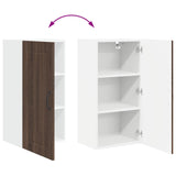 Wall Cabinet PORTO Brown Oak 40 x 31 x 80 cm Engineered Wood 885382