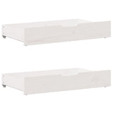 ZNTS Bed frame without Mattress White 100x200 cm Solid Wood Pine 3309045