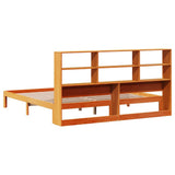 Bookcase Bed without Mattress Wax Brown 180x200 cm Super King Solid Wood Pine 3322583