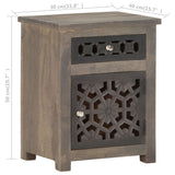 Bedside Cabinet 40x30x50 cm Solid Mango Wood 288101