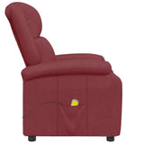 Massage Chair Wine Red Faux Leather 340166