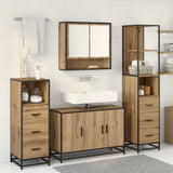 Bathroom Furniture Set 4 pcs Artisan Oak Engineered Wood 3402340
