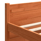 Bed Frame Wax Brown 195.5 x 145.5 x 51 cm Solid Pine Wood 870136