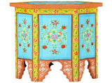 Hand-painted Side Table Multicolour 38x33x42 cm Solid Mango Wood 285879