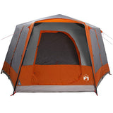 Cabin Tent 5-Person Grey and Orange 333 x 317 x 194 cm 42004031