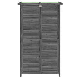 Garden Tool Shed Grey 83x57x140 cm Solid Wood Pine 172241