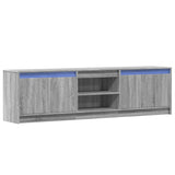 TV Cabinet with LED Grey Sonoma 180x34x50 cm Engineered Wood 3307917