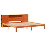 Bookcase Bed without Mattress Wax Brown 180x200 cm Super King Solid Wood Pine 3322532