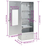 BBQ Oven Smoker with Table Galvanised Steel 3187615
