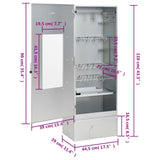 BBQ Oven Smoker with Table Galvanised Steel 3187615