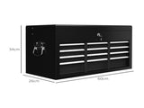 Steel Six Drawer Tool Storage Carry Chest, with Lock and Keys - Black T3398P330472