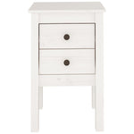 Bedside Cabinet White 40x35x61.5 cm Solid Wood Pine 813691