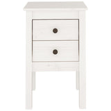 Bedside Cabinet White 40x35x61.5 cm Solid Wood Pine 813691