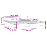 Bed Frame without Mattress Light Grey Queen Velvet 347606