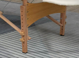 Portable Massage Bed, Folding Spa Beauty Massage Table with 2 Sections, Carry Bag and Wooden Frame, T3398P328084