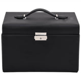 ZNTS Jewellery Box 3-Layer with Mirror Lockable Black 26x18x17.5 cm 4103559