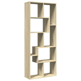 Room Divider Bookcase Sonoma Oak 67x25x161.5 cm Engineered Wood 858077