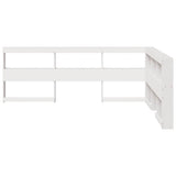 Bookcase Headboard L-Shaped White 140 cm Solid Wood Pine 859281