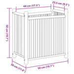 ZNTS Planter 50x30x50 cm Bamboo 366462