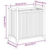 ZNTS Planter 50x30x50 cm Bamboo 366462