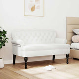 Bench White 119.5 x 64.5 x 75 cm Faux Leather 42019300
