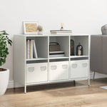 ZNTS Sideboard White 101.5x39x73.5 cm Cold-rolled Steel 851369