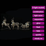 LED Reindeers with 60 LEDs 3 pcs Warm White PET 42019143