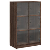Highboard with Doors Brown Oak 68x37x109 cm Engineered Wood 3295856