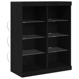 LED Sideboard Black Oak 81 x 37 x 100 cm Engineered Wood 863050