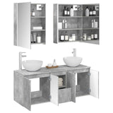 Bathroom Cabinet Set 5 pcs Concrete Grey 53 x 15.5 x 70 cm 3406370