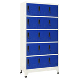Locker Cabinet Grey and Blue 90x40x180 cm Steel 339826